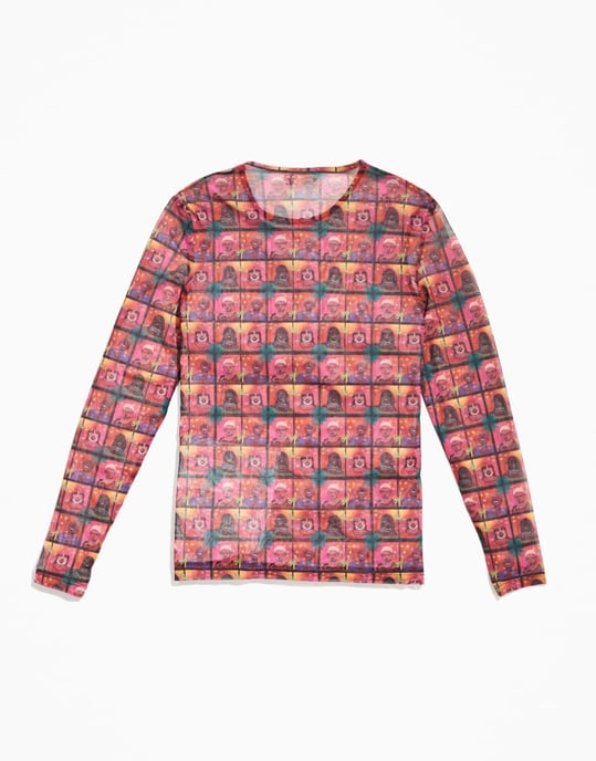 ASOS DESIGN PRIDE – Könslös t-shirt med lång ärm och tryck i mesh - Image 4