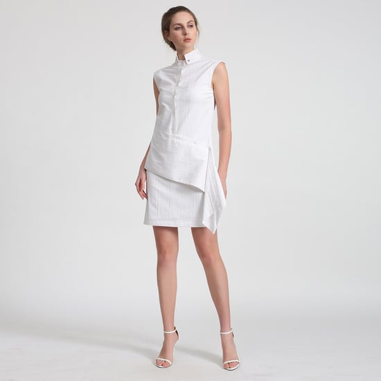 Verwijderbare mouwen gestructureerde shirtjurk - Image 2