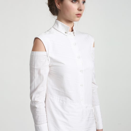 Verwijderbare mouwen gestructureerde shirtjurk - Image 4