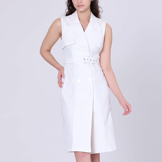 Double breasted trench style sleeveless dress - Image 3