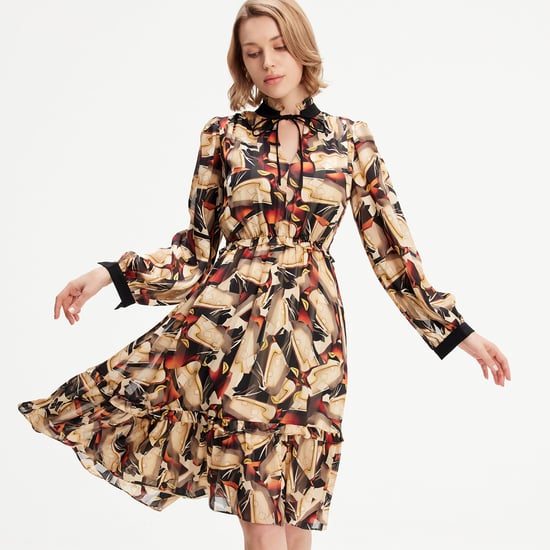 Tunic dress with graphic print - Image 3
