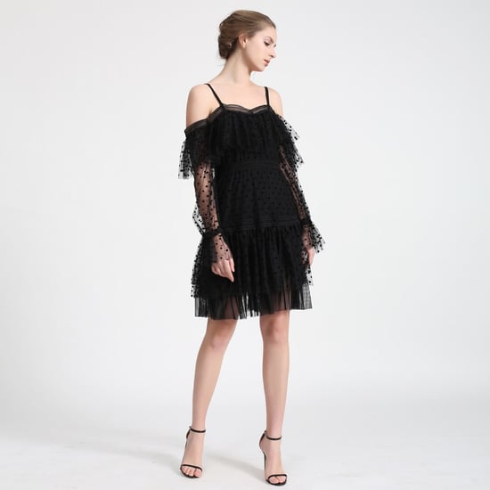 Négligé style dress in polka dot tulle - Image 2