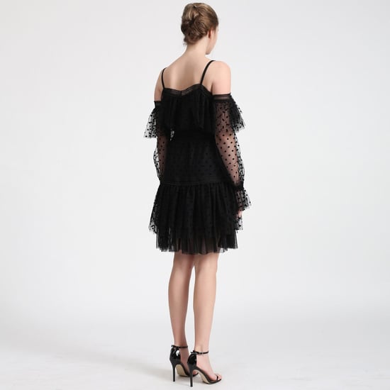 Négligé style dress in polka dot tulle - Image 3