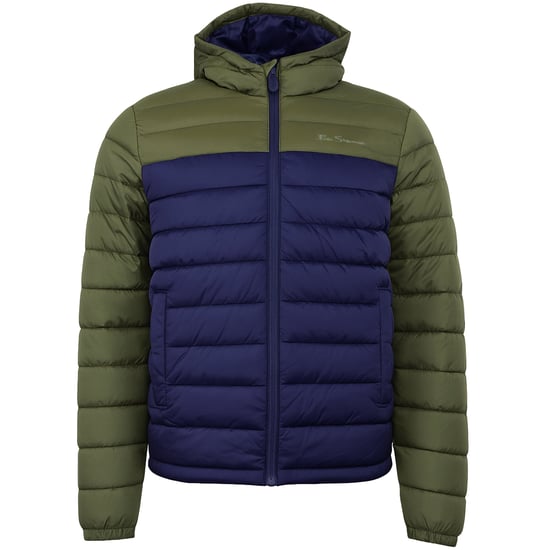 Ben Sherman Signature Mens Green/Navy Padded Jacket - Image 1