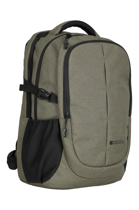 'Vic' Unisex Laptop Bag with Multiple Pockets Everyday Travel Backpack Dark Green - Image 1