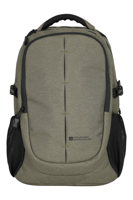 'Vic' Unisex Laptop Bag with Multiple Pockets Everyday Travel Backpack Dark Green - Image 2