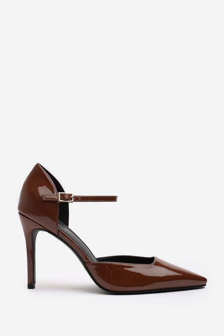 Wheres That From Womens 'Winnie' Pointed Toe Stilleto Court Heeled Shoe with Buckle Strap - Image 2
