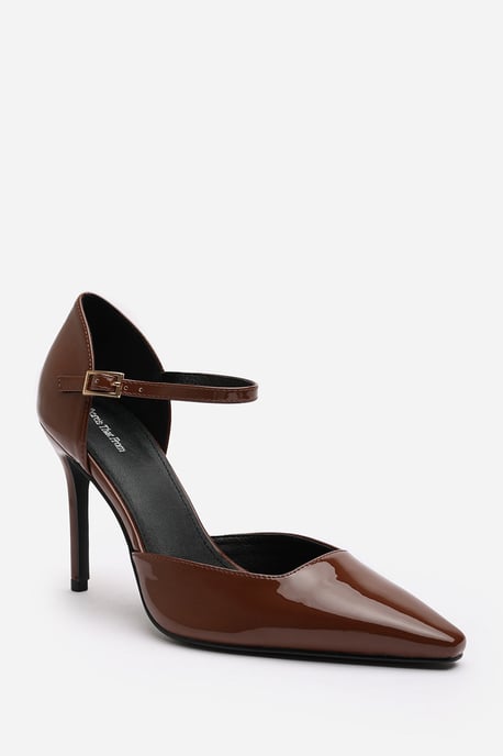 Wheres That From Womens 'Winnie' Pointed Toe Stilleto Court Heeled Shoe with Buckle Strap - Image 3
