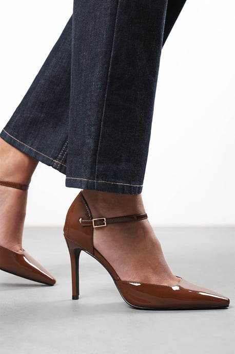 Wheres That From Womens 'Winnie' Pointed Toe Stilleto Court Heeled Shoe with Buckle Strap - Image 6