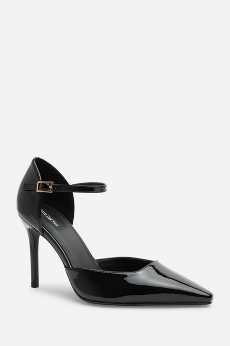 Wheres That From Womens 'Winnie' Pointed Toe Stilleto Court Heeled Shoe with Buckle Strap - Image 3