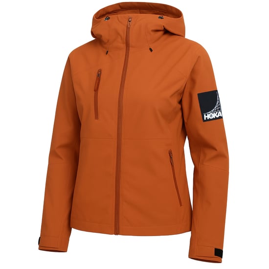 Hoka Transport Womens Brown Rain Jacket - Image 2