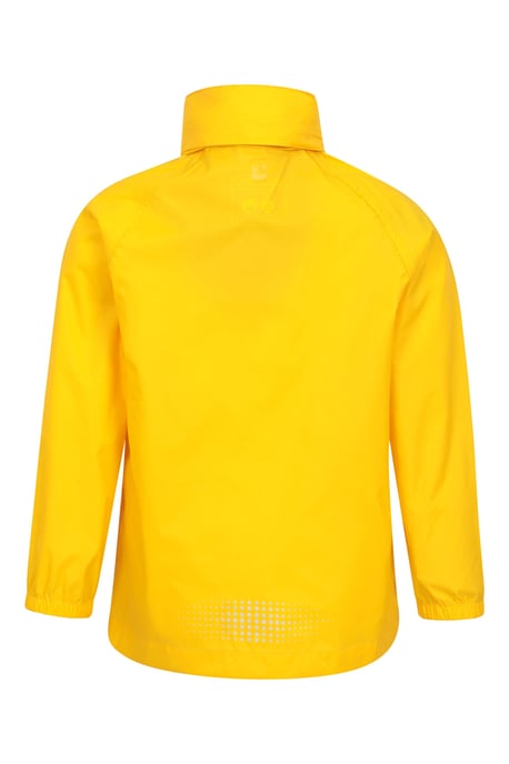 'Pakka' Kids Jacket Waterproof Wind Resistant Stylish Travelling Hooded Coat Yellow - Image 5
