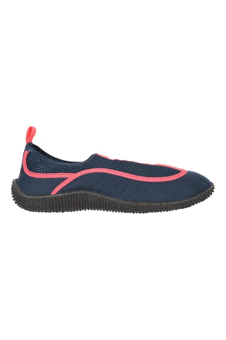 'Bermuda' Women's Aqua Shoe with Top Mesh Panel Slip On Summer Beach Sandals Navy - Image 2