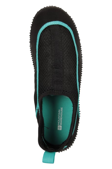 'Bermuda' Women's Aqua Shoe with Top Mesh Panel Slip On Summer Beach Sandals Teal - Image 5