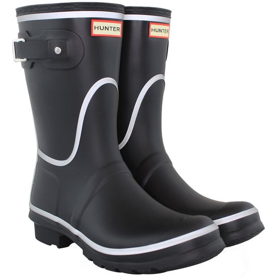 Hunter Short Reflective Outline Womens Black Wellington Boots - Image 2