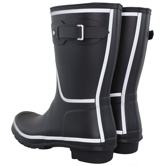 Hunter Short Reflective Outline Womens Black Wellington Boots - Image 3