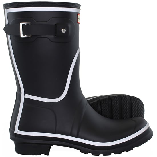 Hunter Short Reflective Outline Womens Black Wellington Boots - Image 4