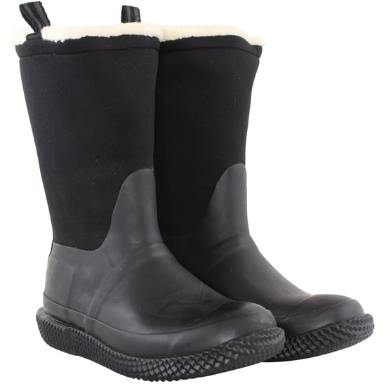 Hunter Sherpa Webbing Womens Black Wellington Boots - Image 2