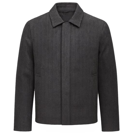 Lyle & Scott Herringbone Mens Black Wool Jacket - Image 1