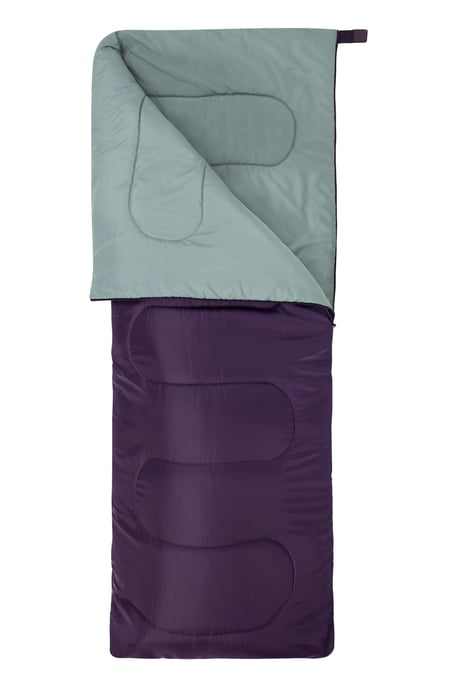 'Basecamp 200' Sleeping Bag with Two Way Zip Summer Camping Sack Bed Purple - Image 2