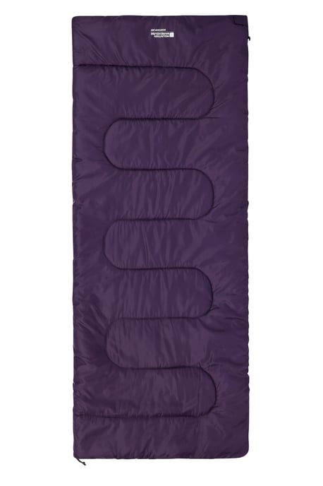 'Basecamp 200' Sleeping Bag with Two Way Zip Summer Camping Sack Bed Purple - Image 3