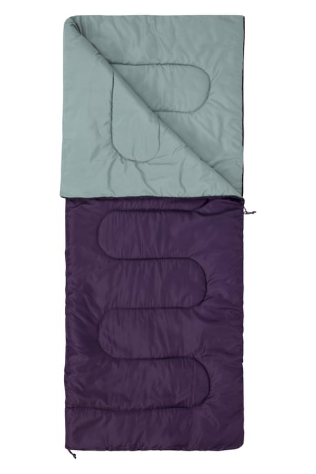 'Basecamp 200' Sleeping Bag with Two Way Zip Summer Camping Sack Bed Purple - Image 4