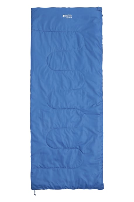 'Basecamp 200' Sleeping Bag with Two Way Zip Summer Camping Sack Bed Blue - Image 3