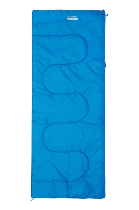 'Basecamp 200'' Kids Mini Sleeping Bag with Two Way Zip Insulated Summer Camping Blue - Image 3