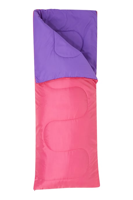 'Basecamp 200'' Kids Mini Sleeping Bag with Two Way Zip Insulated Summer Camping Pink - Image 2