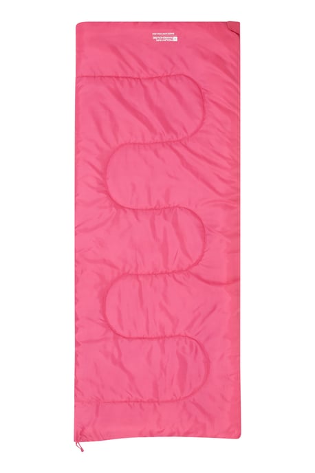 'Basecamp 200'' Kids Mini Sleeping Bag with Two Way Zip Insulated Summer Camping Pink - Image 3