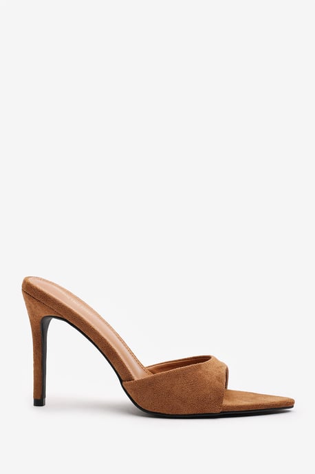 Wheres That From Womens 'Tasha' Suede Open Toe Stiletto Mules - Image 2
