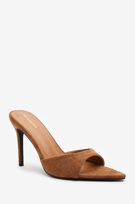Wheres That From Womens 'Tasha' Suede Open Toe Stiletto Mules - Image 3