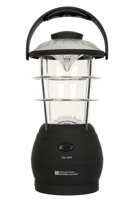 'Wind Up' Lantern with Carry Handle Camping Light Outdoor Torch Black - Image 1