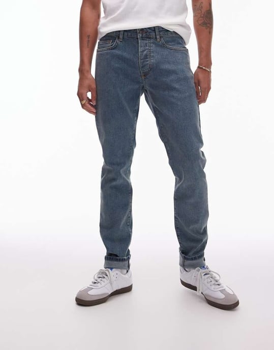 Topman – Skinny jeans i vintage-modell med mellantvätt - Image 1