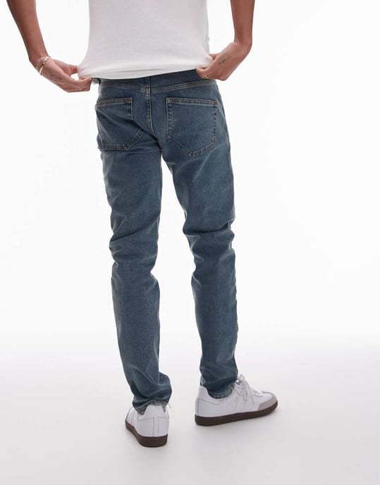 Topman – Skinny jeans i vintage-modell med mellantvätt - Image 4
