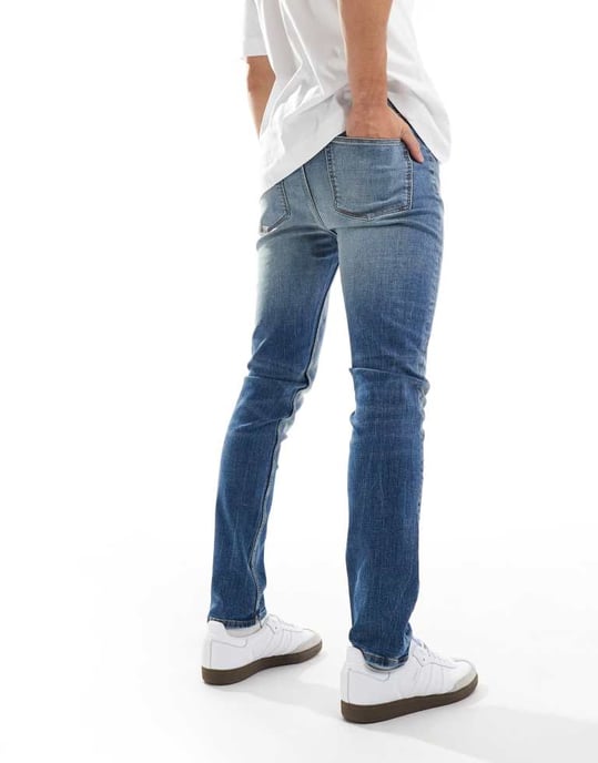 ASOS DESIGN – Mörkblå skinny jeans i vintage-modell - Image 3