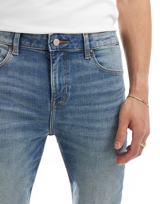 ASOS DESIGN – Mörkblå skinny jeans i vintage-modell - Image 4