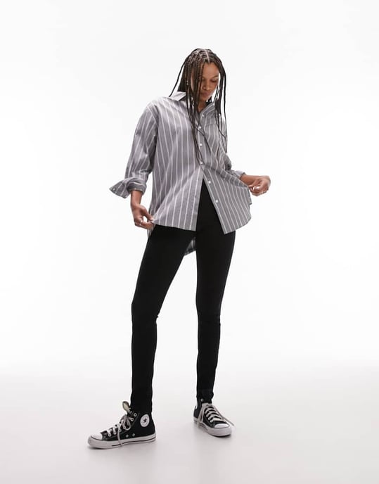 Topshop – Tall Jamie – Svarta skinny jeans med hög midja - Image 4