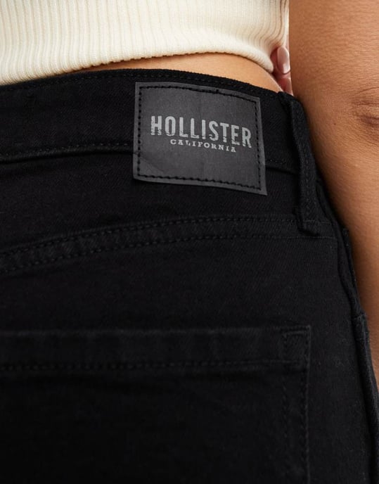 Hollister – Svarta momjeans med ultrahög midja - Image 4