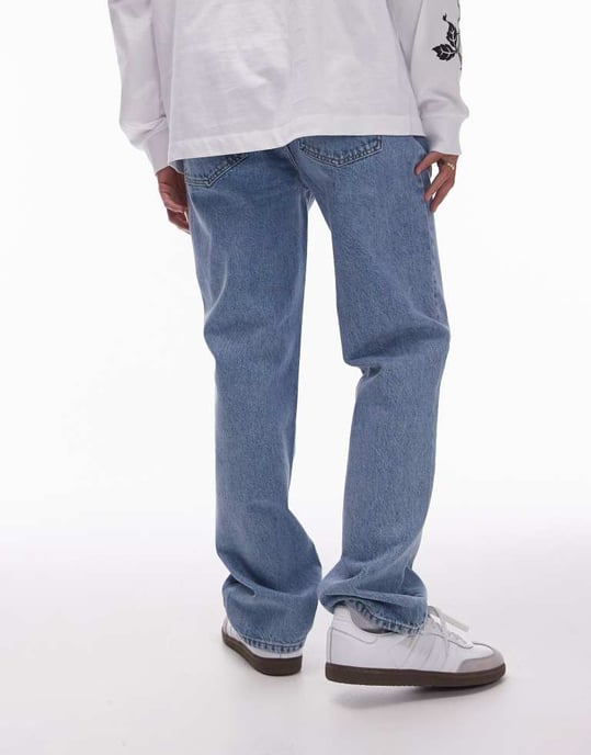Topman – Ljusblå raka jeans - Image 3
