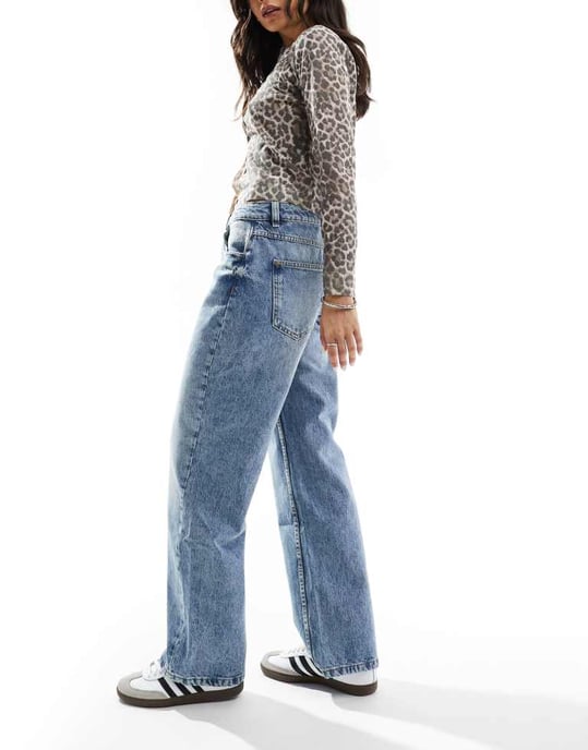 ASOS DESIGN – Mellantvättade baggy jeans - Image 3