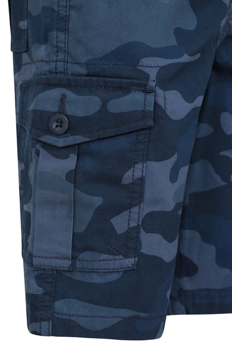 'Camo' Kids Cargo Shorts Cotton Multiple Pockets Comfy Casual Bottoms Navy - Image 5