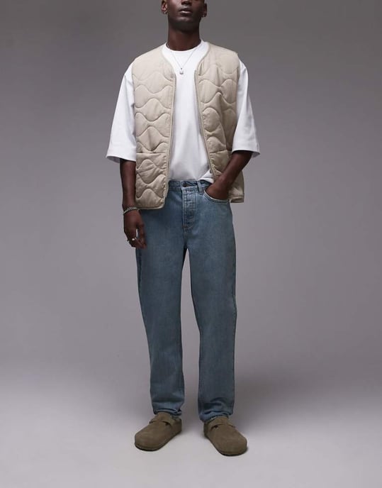 Topman – Avsmalnande jeans i vintage-modell med mellantvätt - Image 1