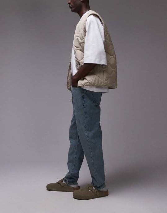Topman – Avsmalnande jeans i vintage-modell med mellantvätt - Image 3