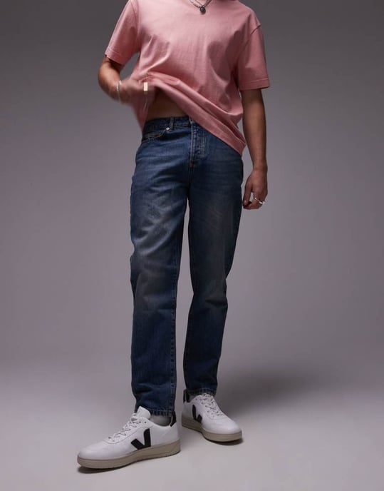 Topman – avsmalnande jeans i mellantvätt - Image 2