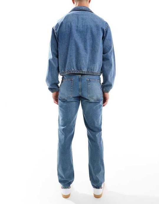 ASOS DESIGN – Blå jeans med avsmalnande passform - Image 2
