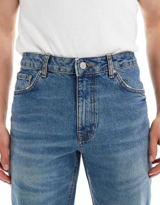 ASOS DESIGN – Blå jeans med avsmalnande passform - Image 4