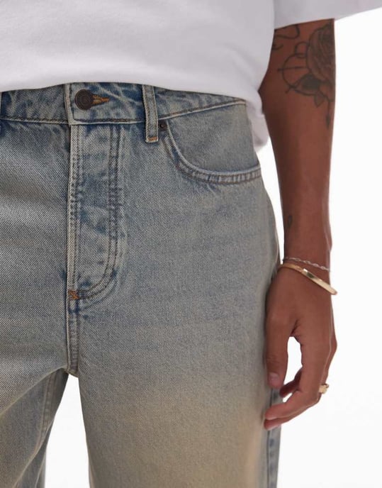 Topman – avsmalnande jeans i tonad tvätt - Image 4