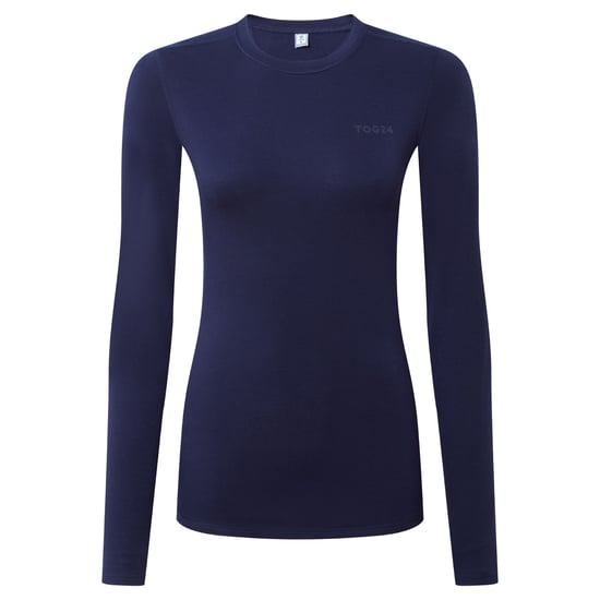 Meru Womens Cashmere Touch Base Layer Crew Neck - Oxford Blue - Image 5