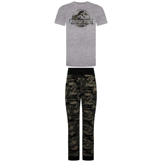Jurassic Park Logo Mens Camo Pyjama Set - Image 1